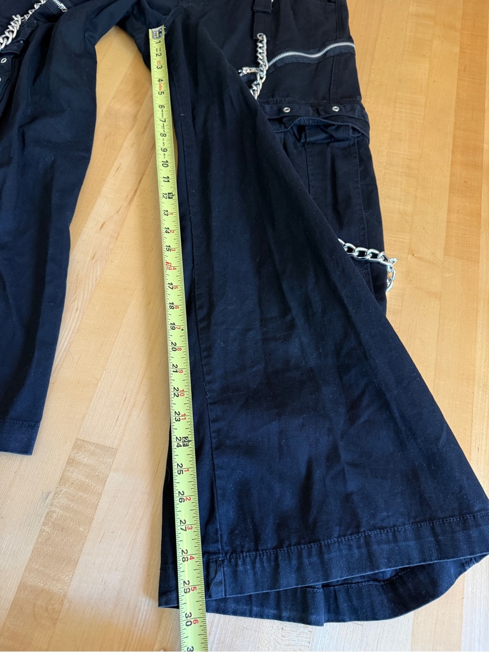 Tripp NYC Vintage Y2K Goth Punk Bondage Cargo Pants Chain Zippers Studs M *EUC* - Picture 11 of 13